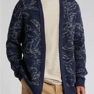 OPEN EDIT Open Front Navy & Heather Cardigan, Size Large